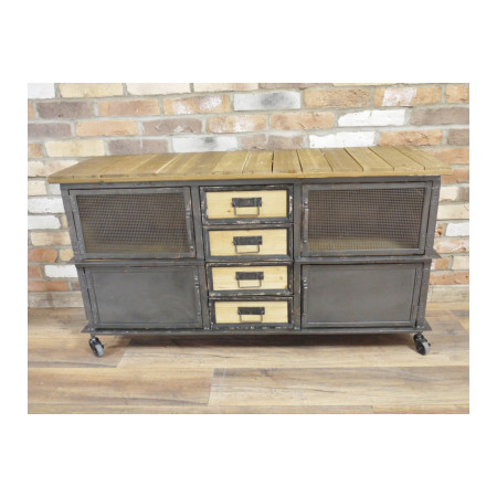 Meuble sur roulettes 4 portes et 4...