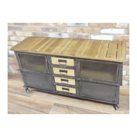 Meuble sur roulettes 4 portes et 4...