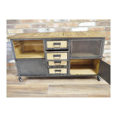 Meuble sur roulettes 4 portes et 4...