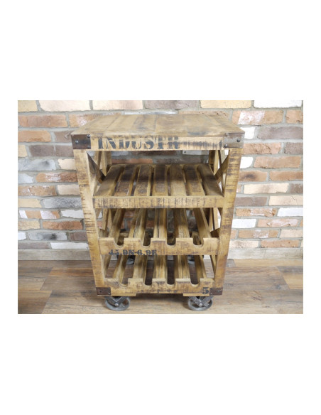 Desserte range bouteilles style Industriel