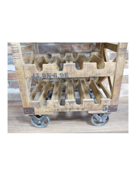 Desserte range bouteilles style Industriel