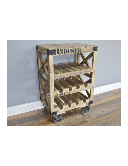 Desserte range bouteilles style Industriel