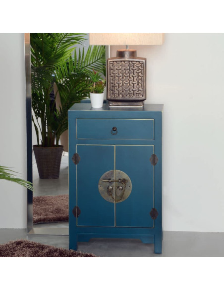 Table de chevet Chinoise Bleue