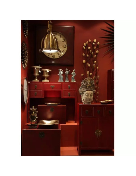 Malles chinoises design Lot de 2 Rouges