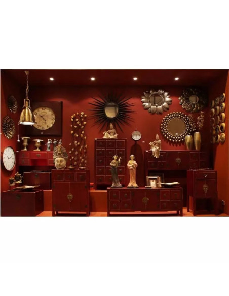 Malles chinoises design Lot de 2 Rouges