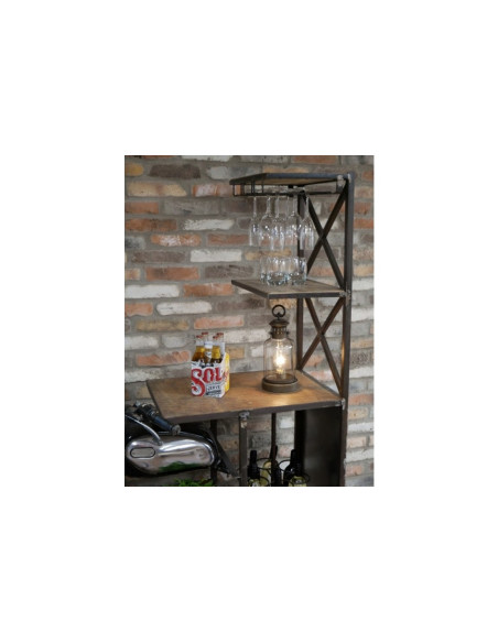 Meuble moto bar sur roulettes