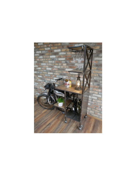 Meuble moto bar sur roulettes