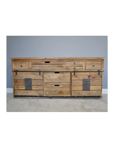 Buffet avec portes coulissantes sur rail 180 cm Gigi