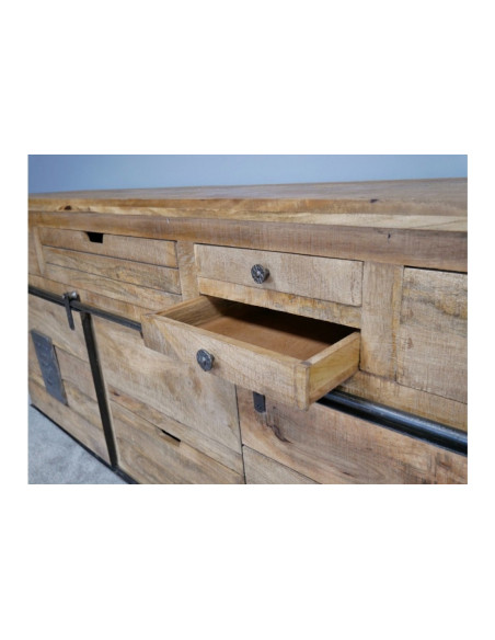 Buffet avec portes coulissantes sur rail 180 cm Gigi