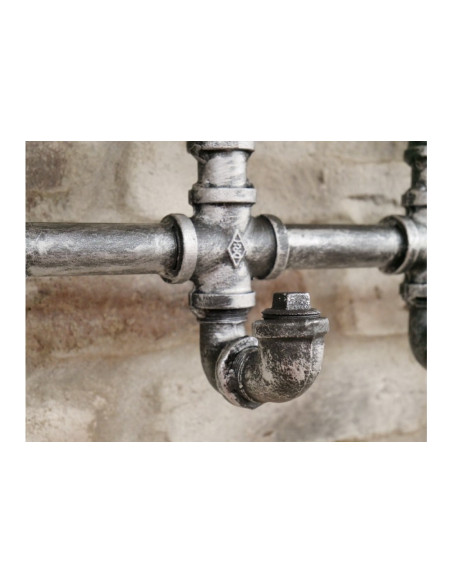 Porte manteaux mural 5 patères Industriel en acier