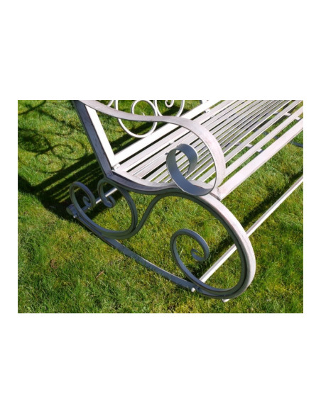 Banc 2 places rocking chair en métal