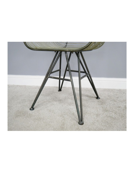 Fauteuil en métal style Indus