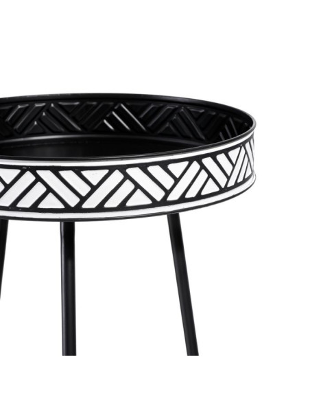 Guéridon tripode en métal noir