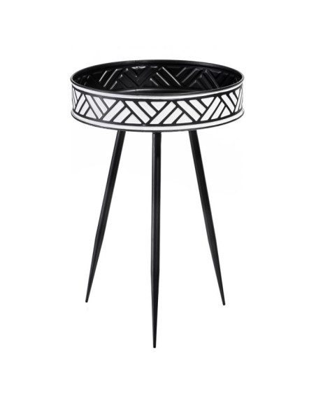 Guéridon tripode en métal noir