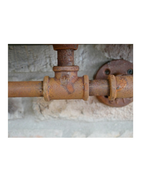 Tablette en bois avec support en métal Indus