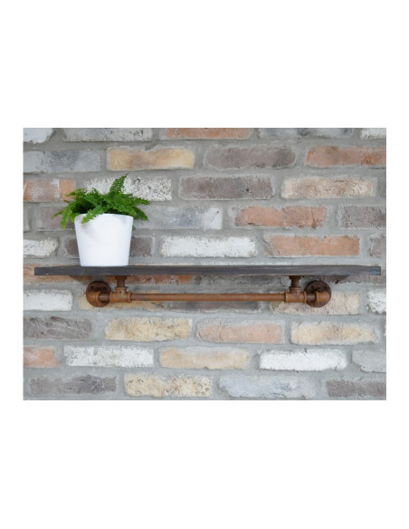 Tablette en bois avec support en métal Indus