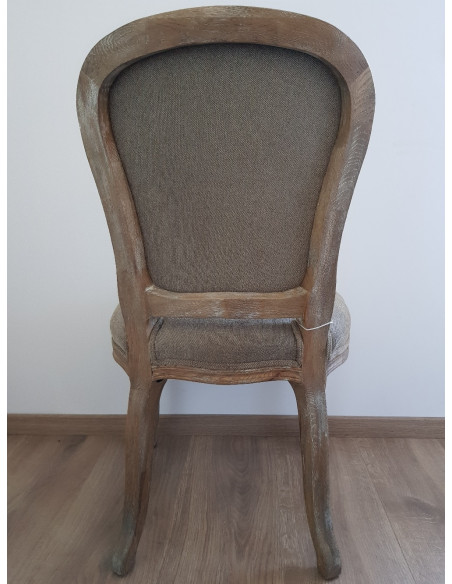 Chaise Amélie en chêne et tissu