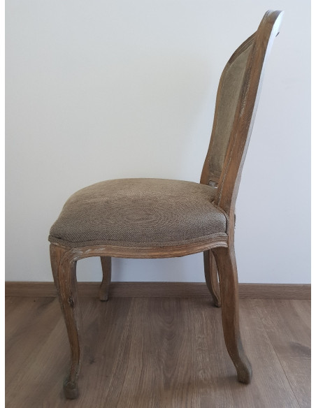 Chaise Amélie en chêne et tissu