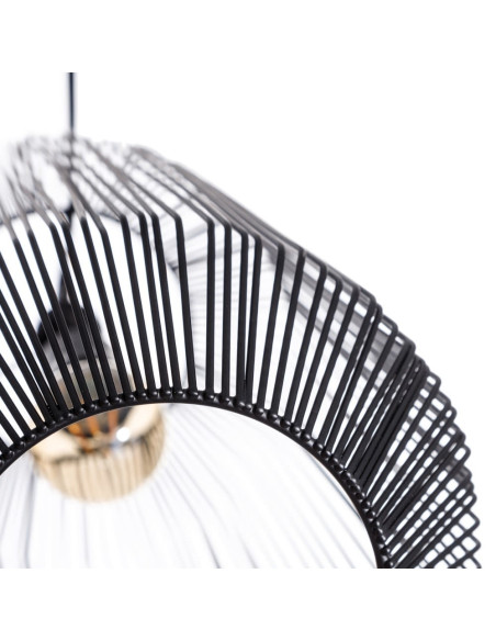 Suspension longue et droite en métal noir