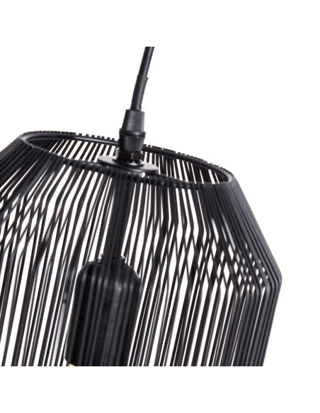 Suspension longue et droite en métal noir