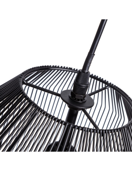 Suspension longue et droite en métal noir