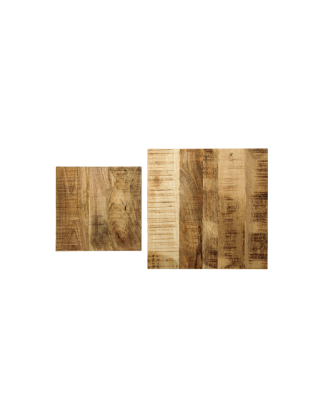 Lot de 2 sellettes carrées épurées