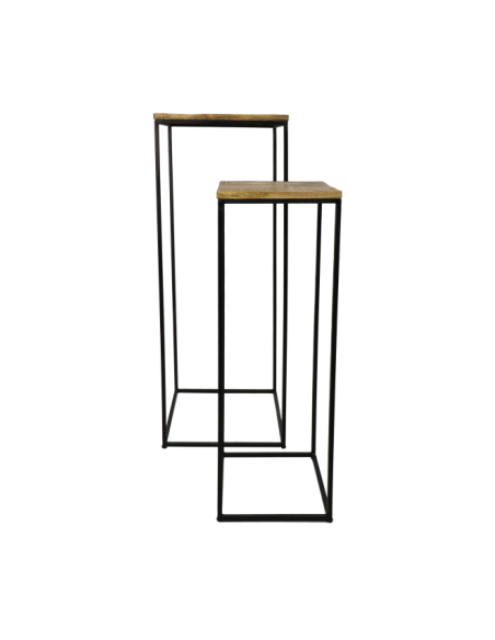 Lot de 2 sellettes carrées épurées