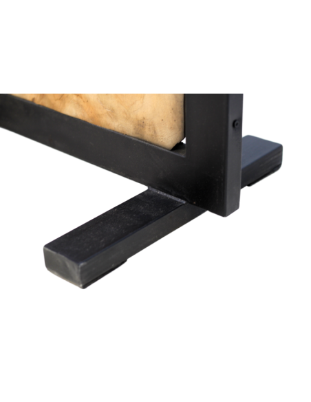 Paravent vertical en teck et métal