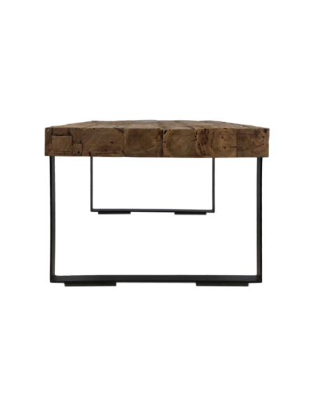 Table basse en teck recyclé et métal Norton