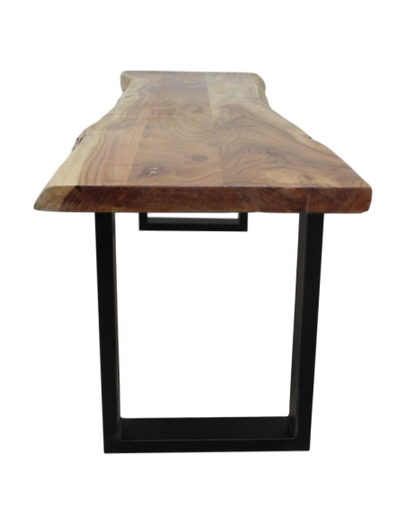 Banc de repas Soho en acacia et métal 160 cm